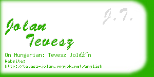 jolan tevesz business card